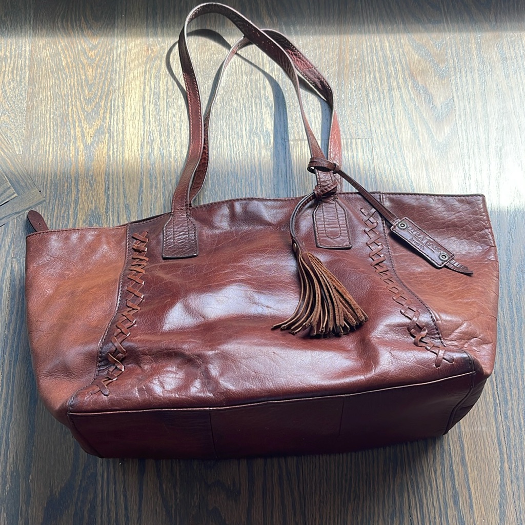 Women’s Diba True Brown Leather Shoulder Tote Bag